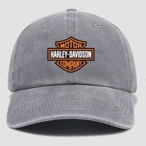 Harley-Davidson Denim Blue Cap with Orange Logo